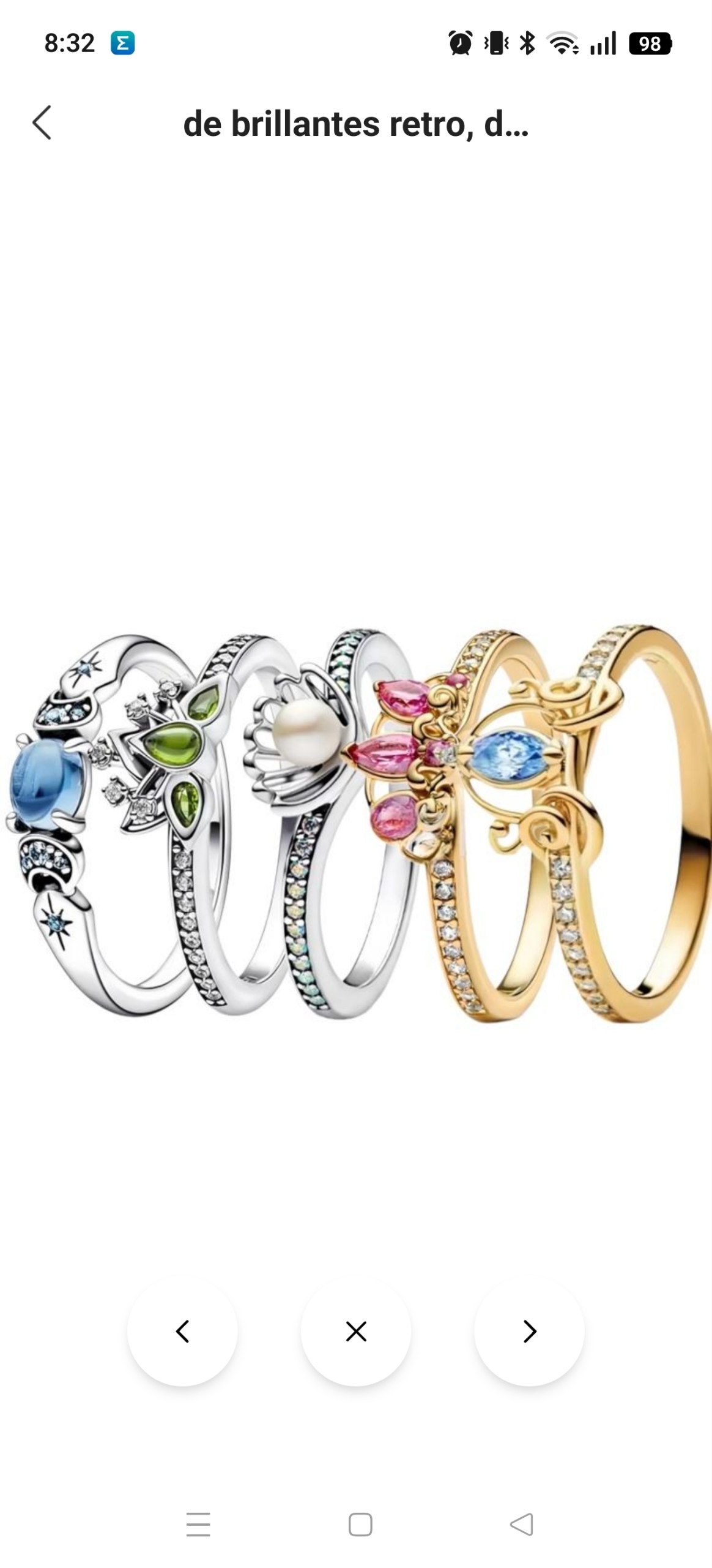 Anillos Princesas Disney Pandora ✨