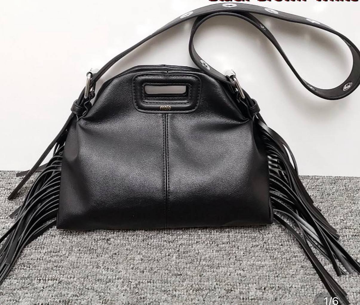 Bolso Maje con flecos; también en blanco ✨