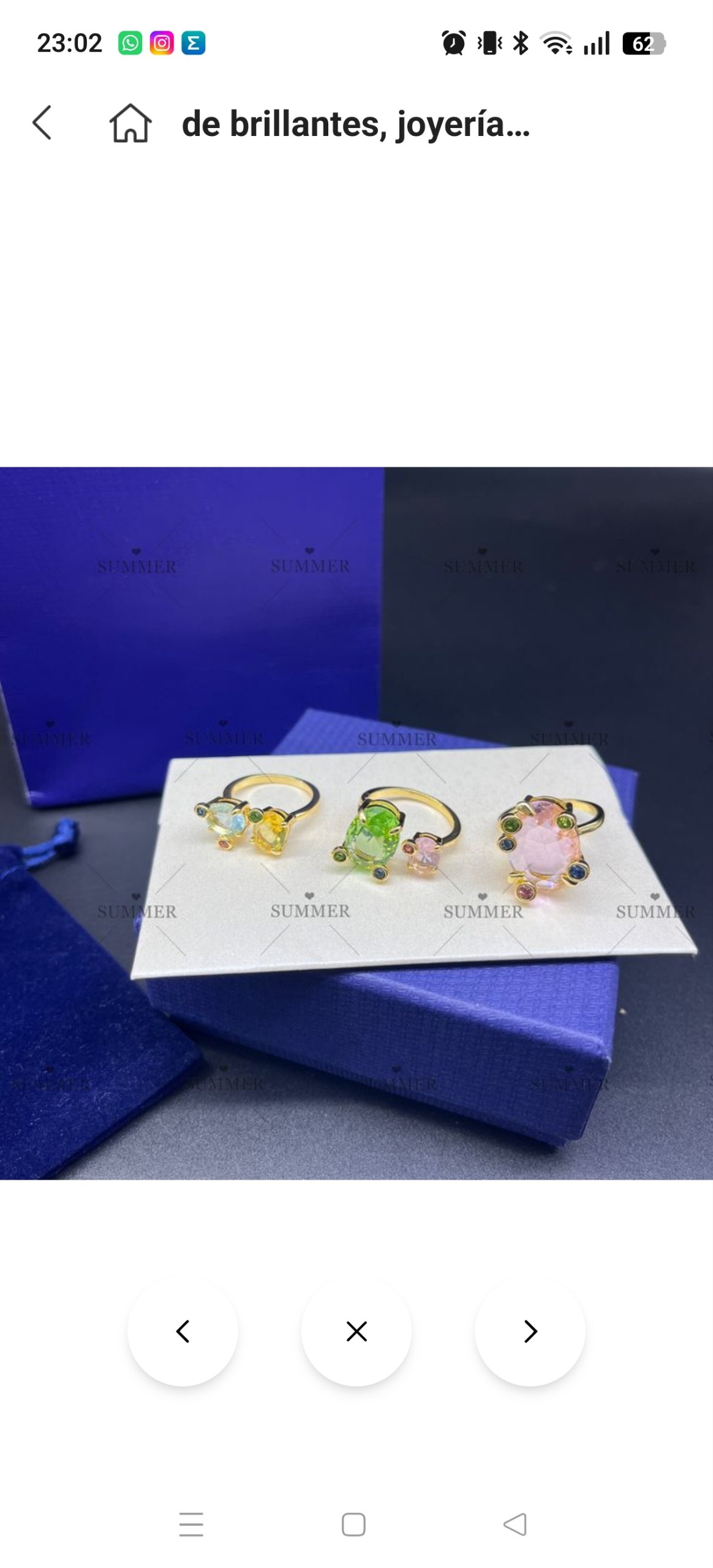 Anillos Swarovski 12.38€‼ ✨