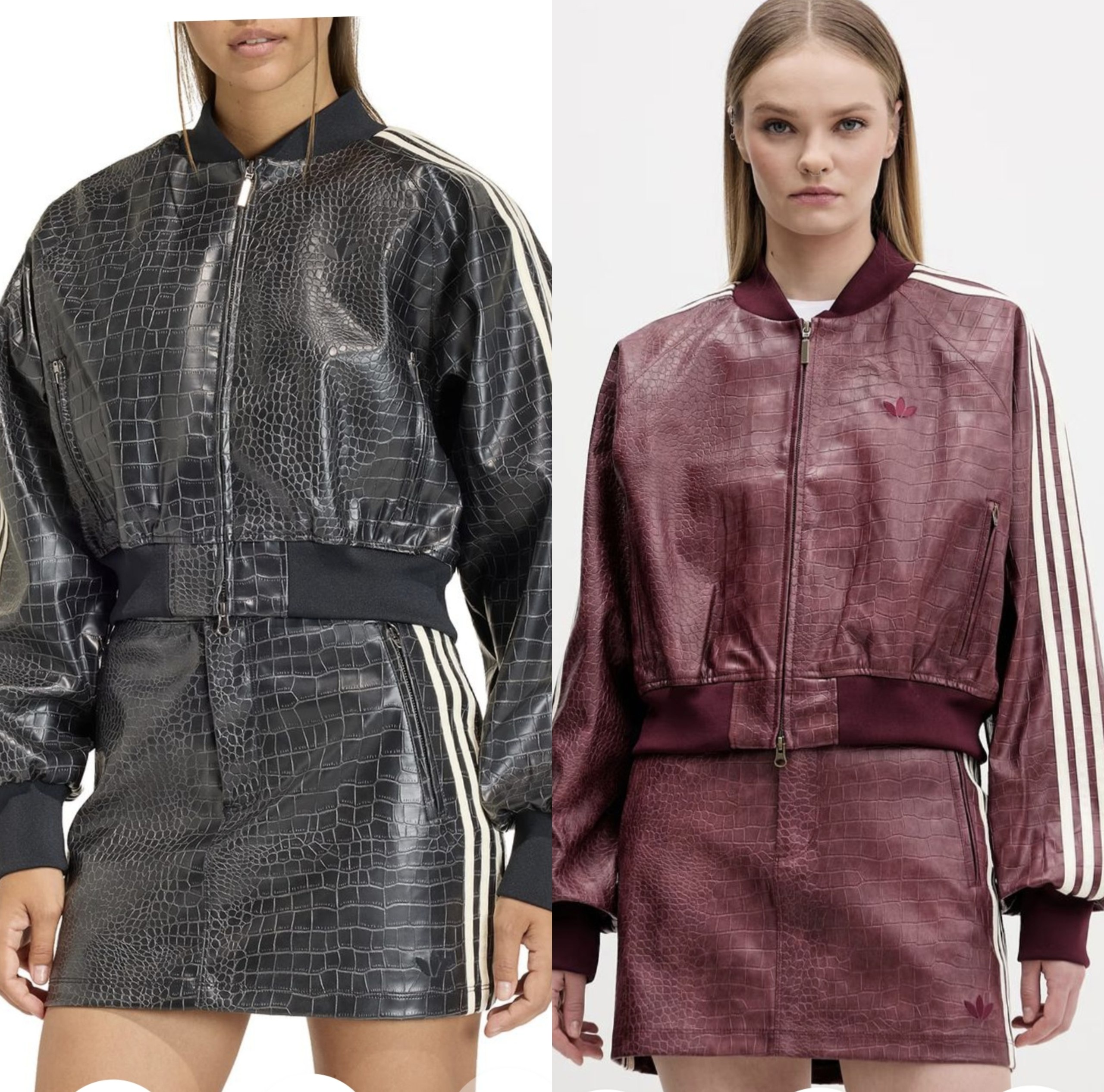 Conjunto falda y chaqueta cuero Adidas 85.65€‼ ✨