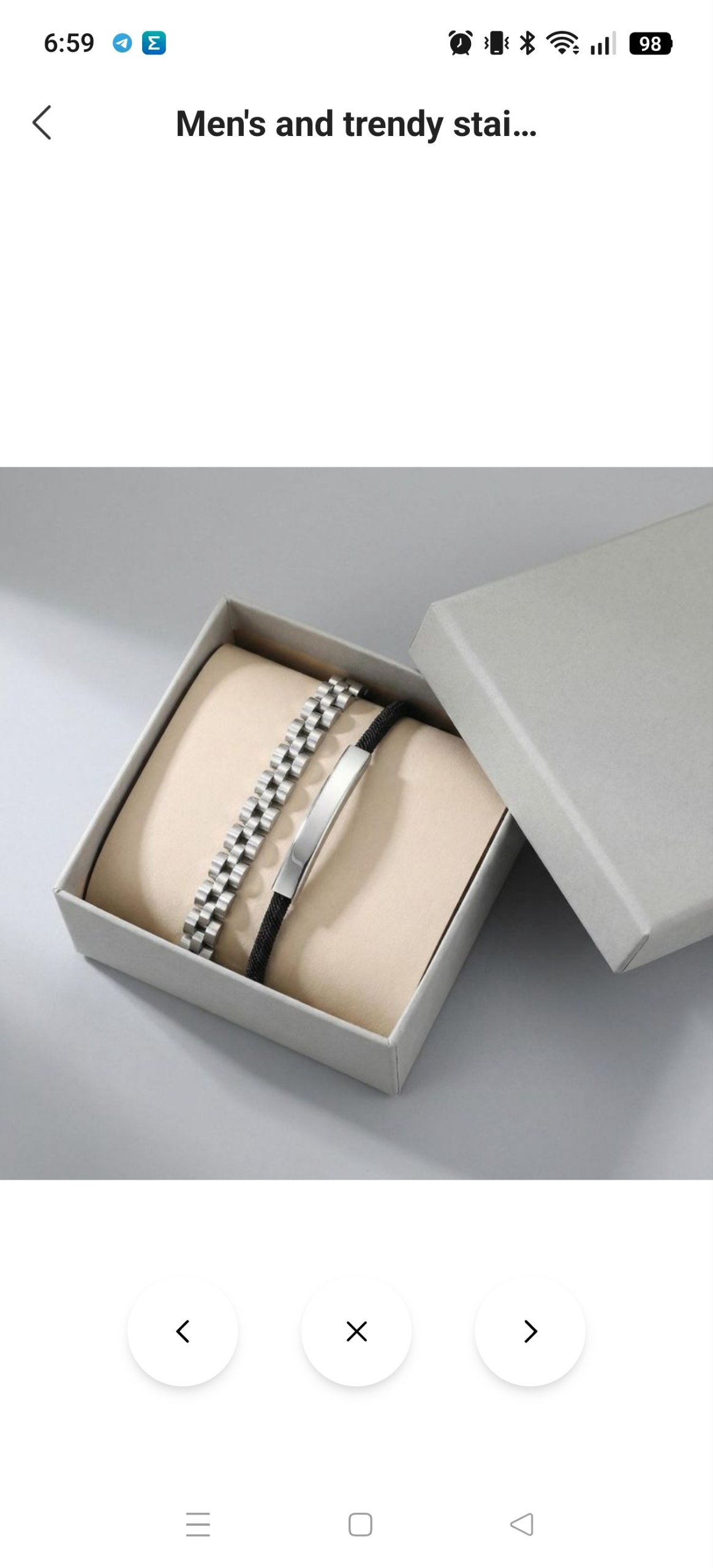 Pack 2 pulseras de hombre de acero 11.63€‼ ✨