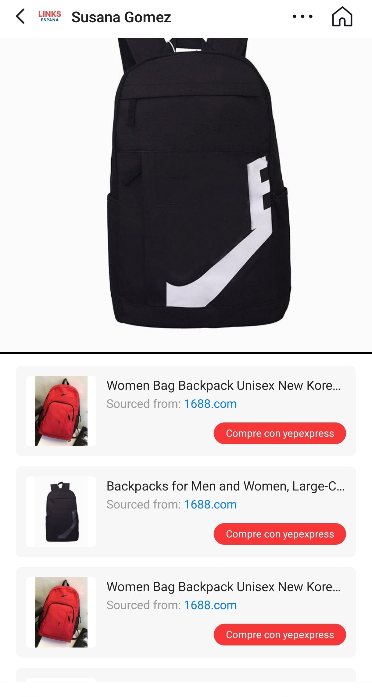 Lista Mochila Nike ✨